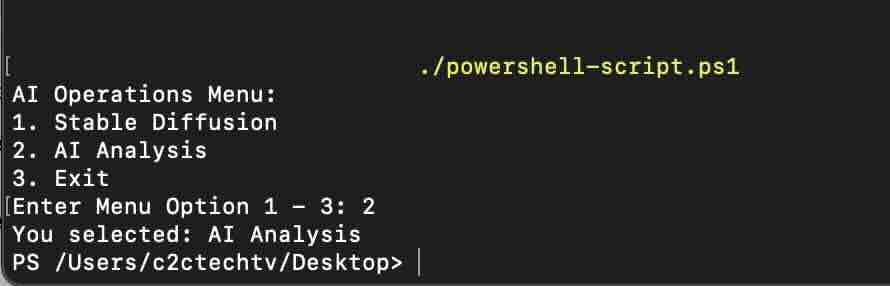 PowerShell Switch Menu Example